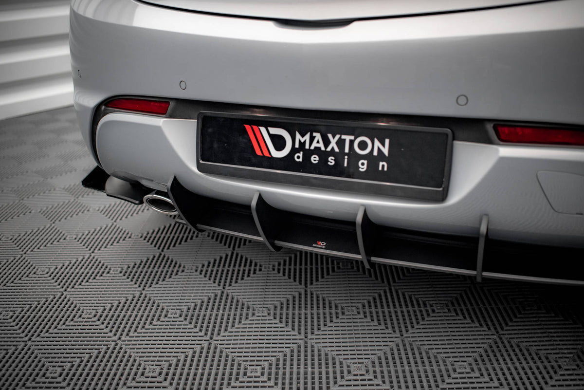 Robuste Racing Diffusor Heck Ansatz + Flaps passend für Opel Astra GTC OPC-Line J schwarz Hochglanz – Ansicht 6