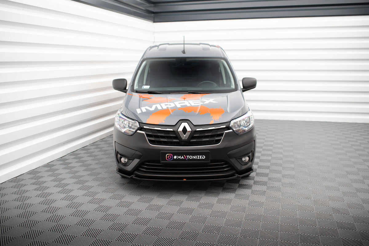 Street+ Spoilerlippe Front Ansatz passend für Renault Express Mk2 schwarz Hochglanz – Ansicht 1