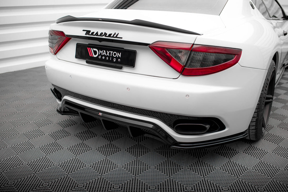 Diffusor Heck Ansatz passend für Maserati Granturismo Mk1 schwarz Hochglanz – Ansicht 1