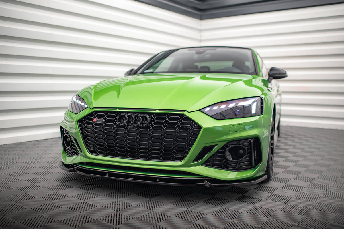 Street+ Spoilerlippe Front Ansatz V.2 passend für Audi RS5 F5 Facelift schwarz Hochglanz – Ansicht 4