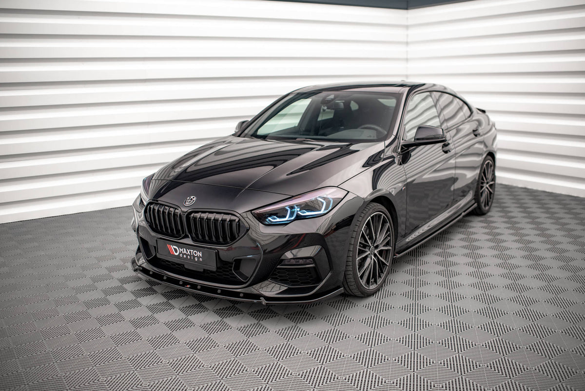 Street+ Spoilerlippe Front Ansatz V.2 passend für BMW 2 Gran Coupe M-Paket / M235i F44 schwarz Hochglanz – Ansicht 1