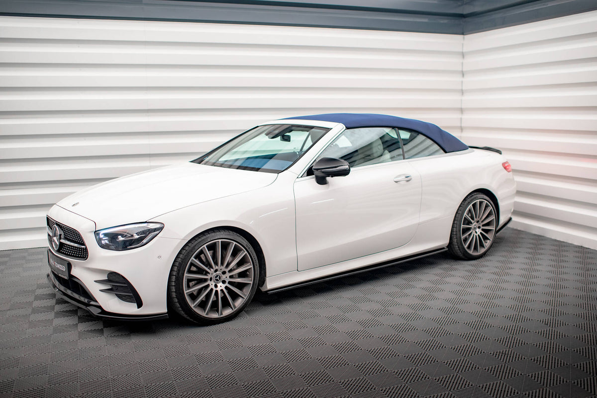 Street+ Seitenschweller Leisten passend für Mercedes-Benz E-Klasse W213 Coupe (C238) / Cabriolet (A238) AMG-Line / 53 AMG schwarz Hochglanz – Ansicht 1
