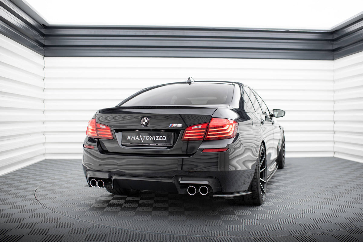 Heck Ansatz Flaps Diffusor passend für BMW M5 F10 schwarz Hochglanz – Ansicht 4