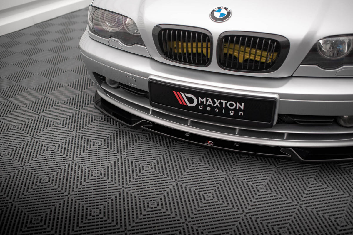Street+ Spoilerlippe Front Ansatz V.3 passend für BMW 3er Coupe E46 schwarz Hochglanz – Ansicht 3