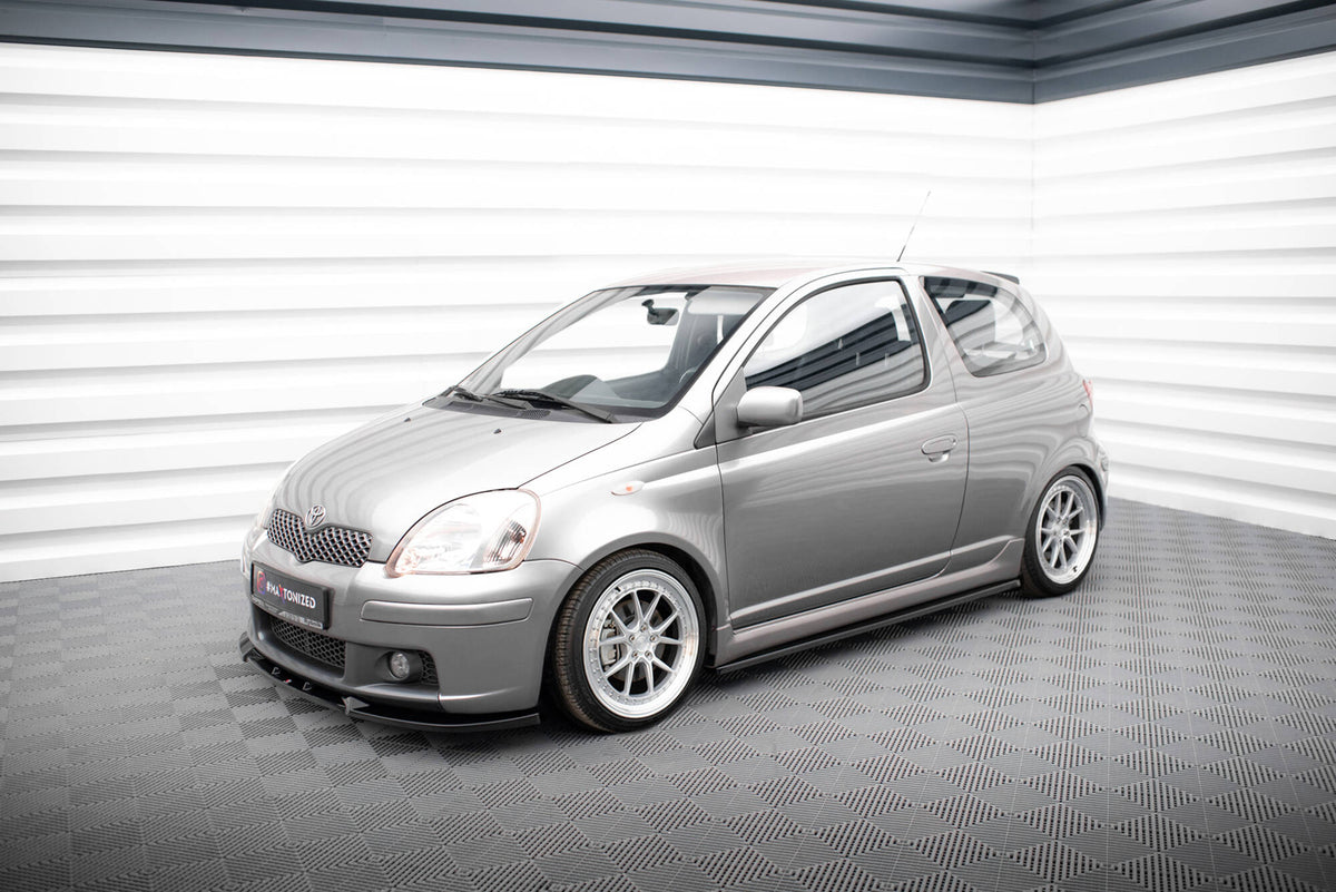Street+ Spoilerlippe Front Ansatz passend für Toyota Yaris T-Sport Mk1 Facelift schwarz Hochglanz – Ansicht 3