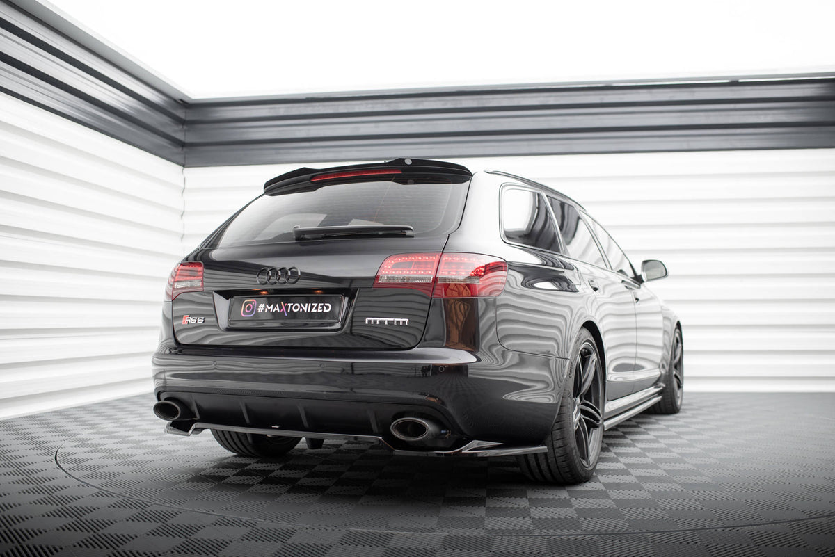 Heckspoiler Lippe Audi RS6 Avant C6 schwarz Hochglanz – Ansicht 4