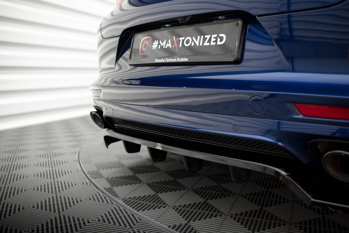Street+ Mittlerer Diffusor RACE passend für Porsche Panamera GTS Sport Turismo 971 Facelift schwarz Hochglanz – Ansicht 3