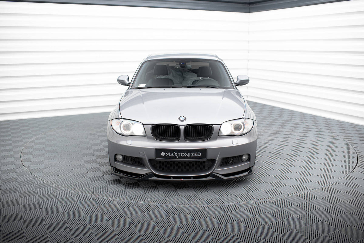 Street+ Spoilerlippe Front Ansatz V.1 passend für BMW 1er M-Paket E82 schwarz Hochglanz – Ansicht 1