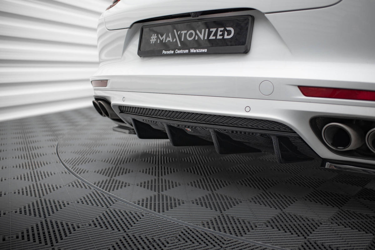 Diffusor Heck Ansatz passend für Porsche Panamera GTS 971 schwarz Hochglanz – Ansicht 3