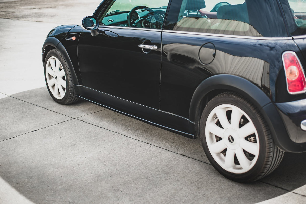 Street+ Seitenschweller Leisten passend für Mini Cooper / One R50 schwarz Hochglanz – Ansicht 1