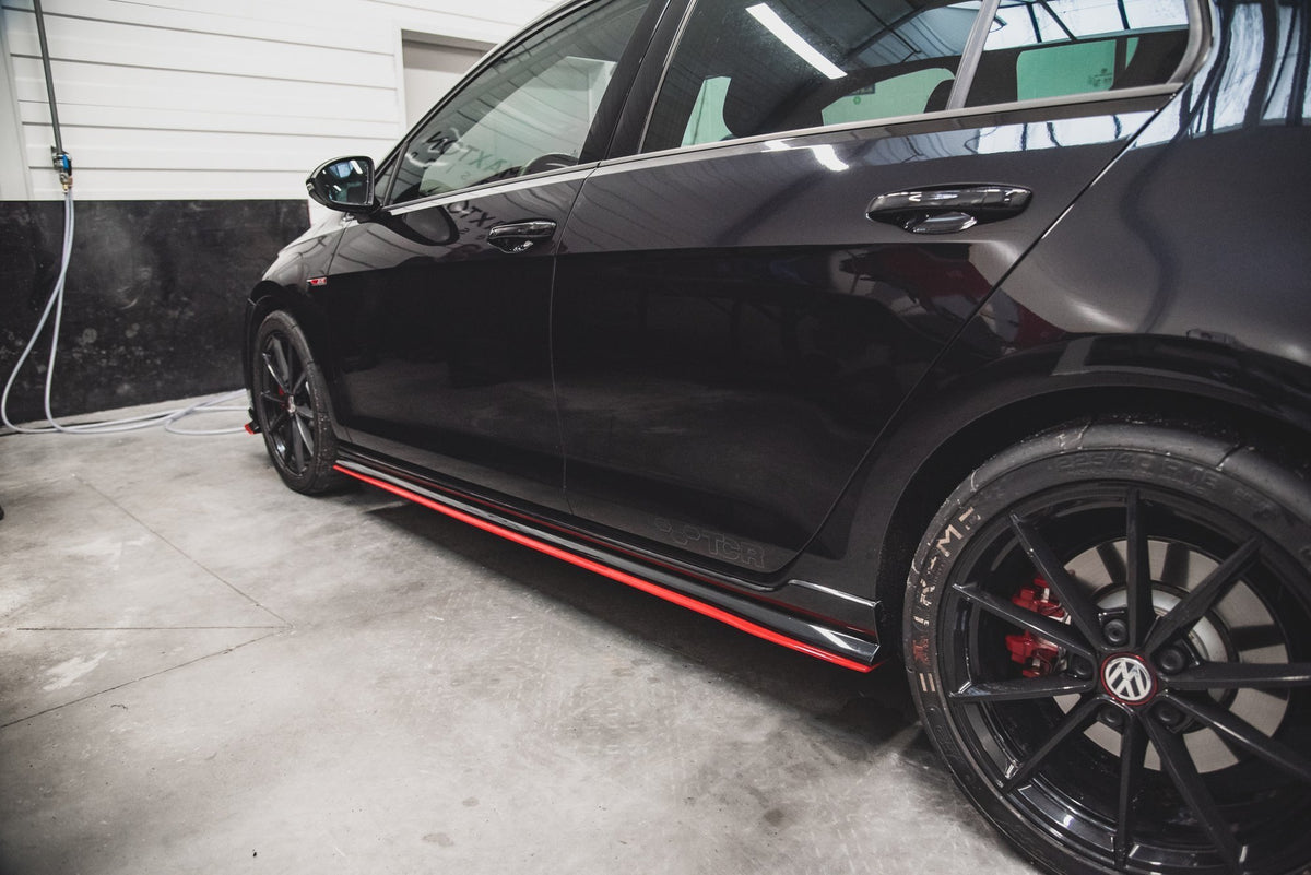 Street+ Seitenschweller Leisten passend für VW Golf GTI TCR  Mk7  schwarz Hochglanz – Ansicht 5