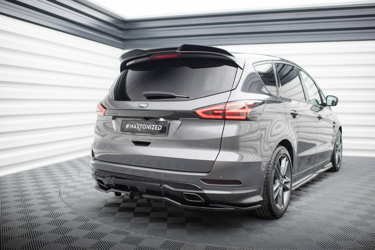 Street+ Mittlerer Diffusor RACE passend für Ford S-Max ST-Line Mk2 Facelift schwarz Hochglanz – Ansicht 6