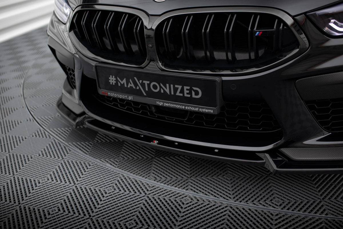 Street+ Spoilerlippe Front Ansatz V.3 passend für BMW M8  Gran Coupe F93 / Coupe F92 schwarz Hochglanz – Ansicht 4