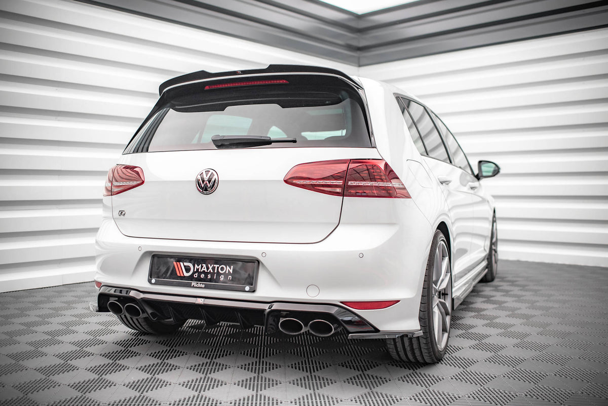 Diffusor Heck Ansatz passend für VW Golf R Mk7 schwarz Hochglanz – Ansicht 4