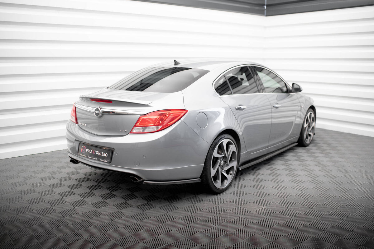 Heck Ansatz Flaps Diffusor passend für Opel Insignia OPC-Line Mk1 schwarz Hochglanz – Ansicht 3