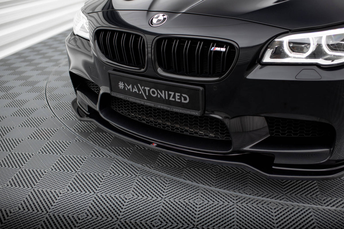 Street+ Spoilerlippe Front Ansatz passend für BMW M5 F10/ F11 schwarz Hochglanz – Ansicht 3