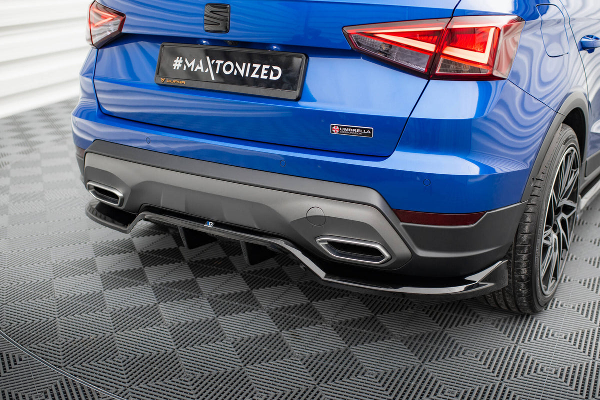 Street+ Mittlerer Diffusor RACE passend für Seat Arona FR Mk1 Facelift schwarz Hochglanz – Ansicht 5