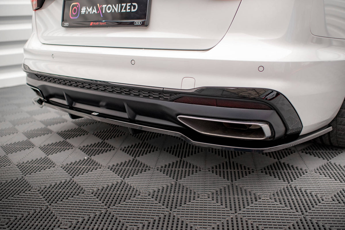 Street+ Mittlerer Diffusor RACE passend für V.1 Audi A4 S-Line B9 Facelift schwarz Hochglanz – Ansicht 5