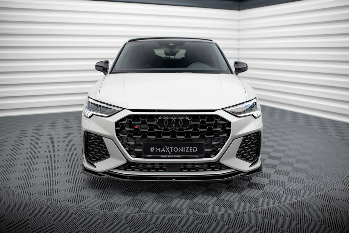 Street+ Spoilerlippe Front Ansatz V.2 passend für Audi RSQ3 Sportback / SUV F3 schwarz Hochglanz – Ansicht 1