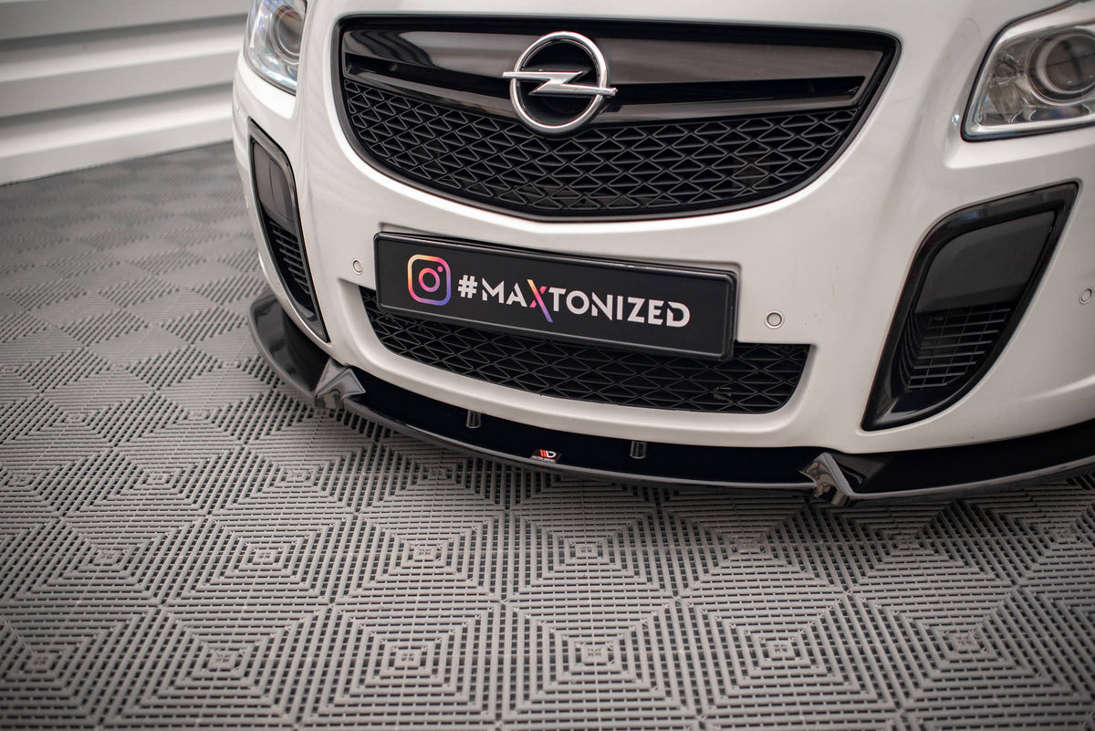 Street+ Spoilerlippe Front Ansatz V.2 passend für Opel Insignia OPC Mk1 schwarz Hochglanz – Ansicht 3