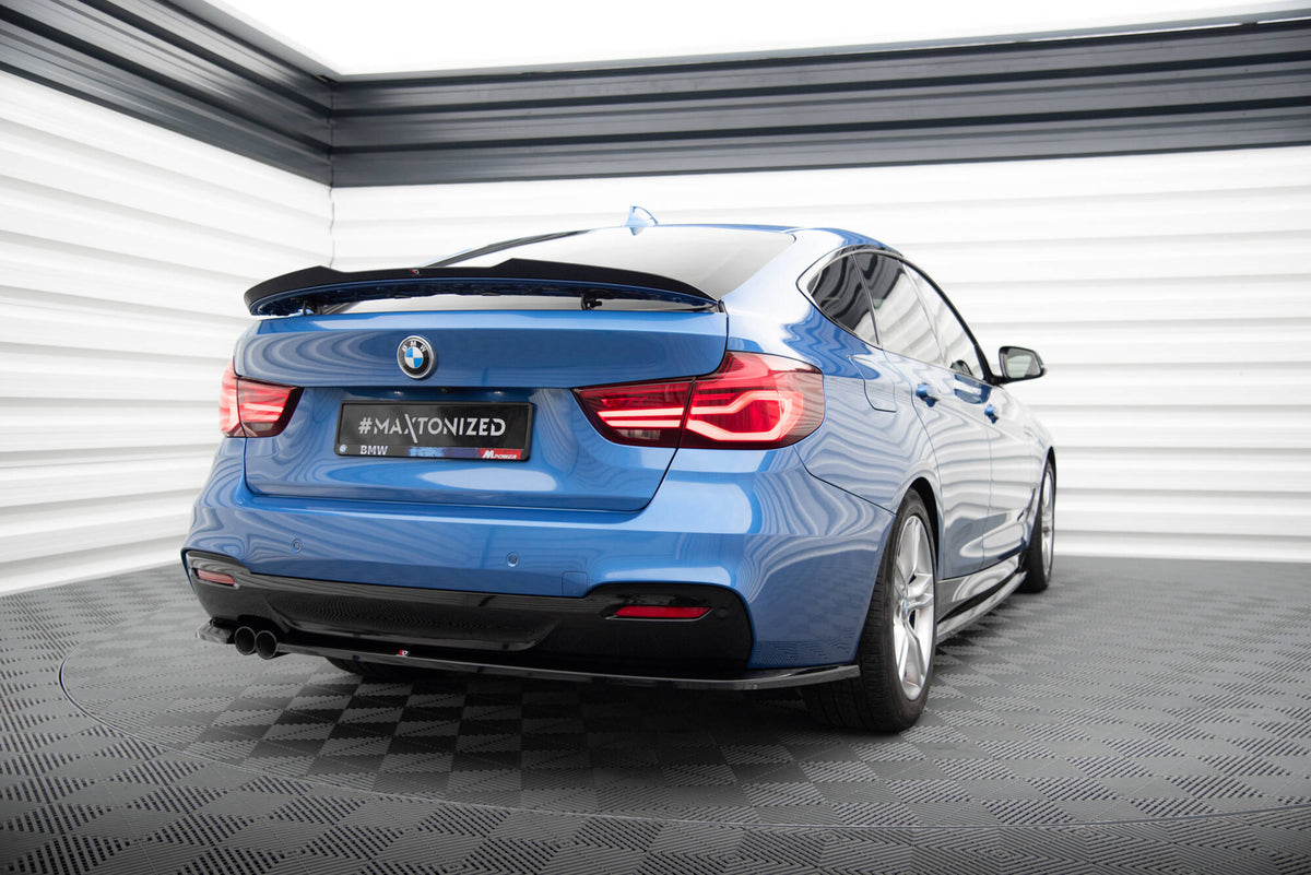 Heck Ansatz Flaps Diffusor V.1 passend für BMW 3er GT M-Paket F34 schwarz Hochglanz – Ansicht 4