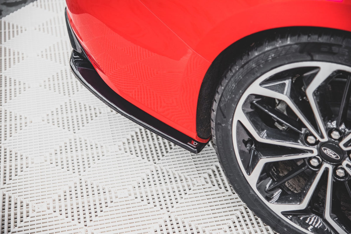 Heck Ansatz Flaps Diffusor V.3 passend für (Für heckansatz v.1)  Ford Focus ST-Line Kombi Mk4 schwarz Hochglanz – Ansicht 4