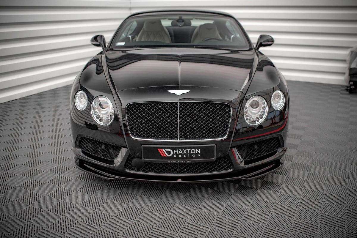 Street+ Spoilerlippe Front Ansatz V.2 passend für Bentley Continental GT V8 S Mk2 schwarz Hochglanz – Ansicht 1