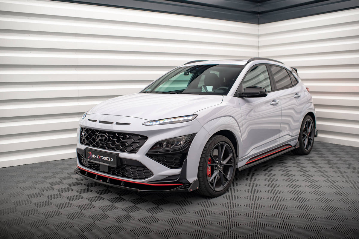 Street+ Spoilerlippe Front Ansatz V.2 + Flaps passend für Hyundai Kona N Mk1 – Ansicht 4
