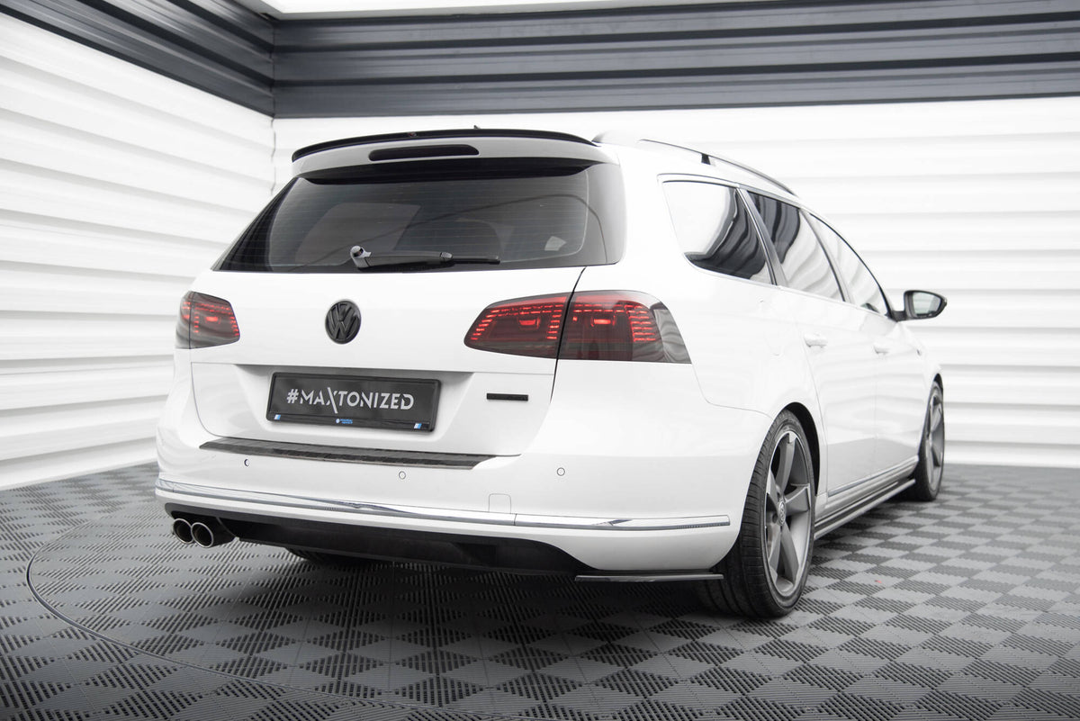 Heck Ansatz Flaps Diffusor passend für VW Passat Variant B7 schwarz Hochglanz – Ansicht 4