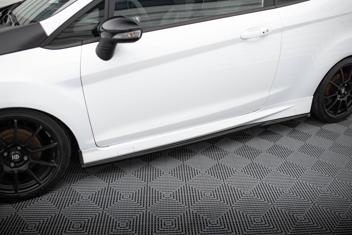 Street+ Seitenschweller Leisten passend für V.4 Ford Fiesta ST / ST-Line Mk7 schwarz Hochglanz – Ansicht 3