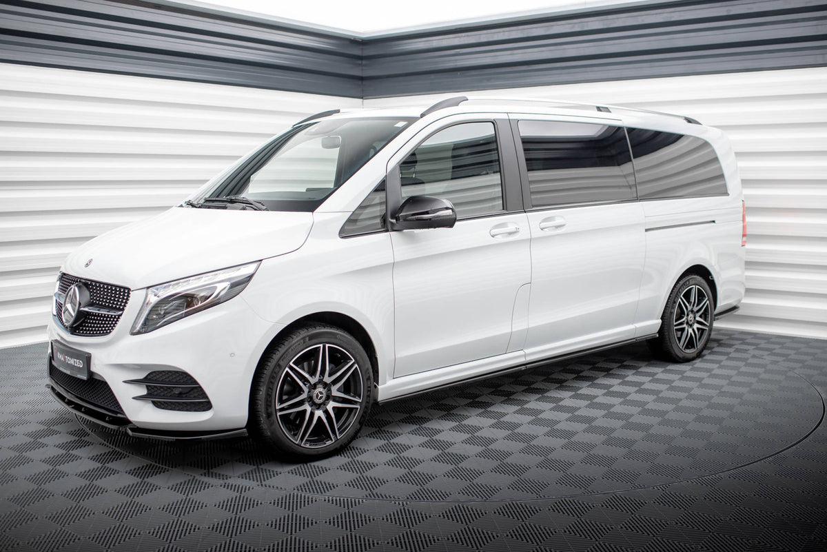 Street+ Seitenschweller Leisten passend für V.1 passend für Mercedes-Benz V-Klasse Extra Long AMG-Line W447  schwarz Hochglanz – Ansicht 3