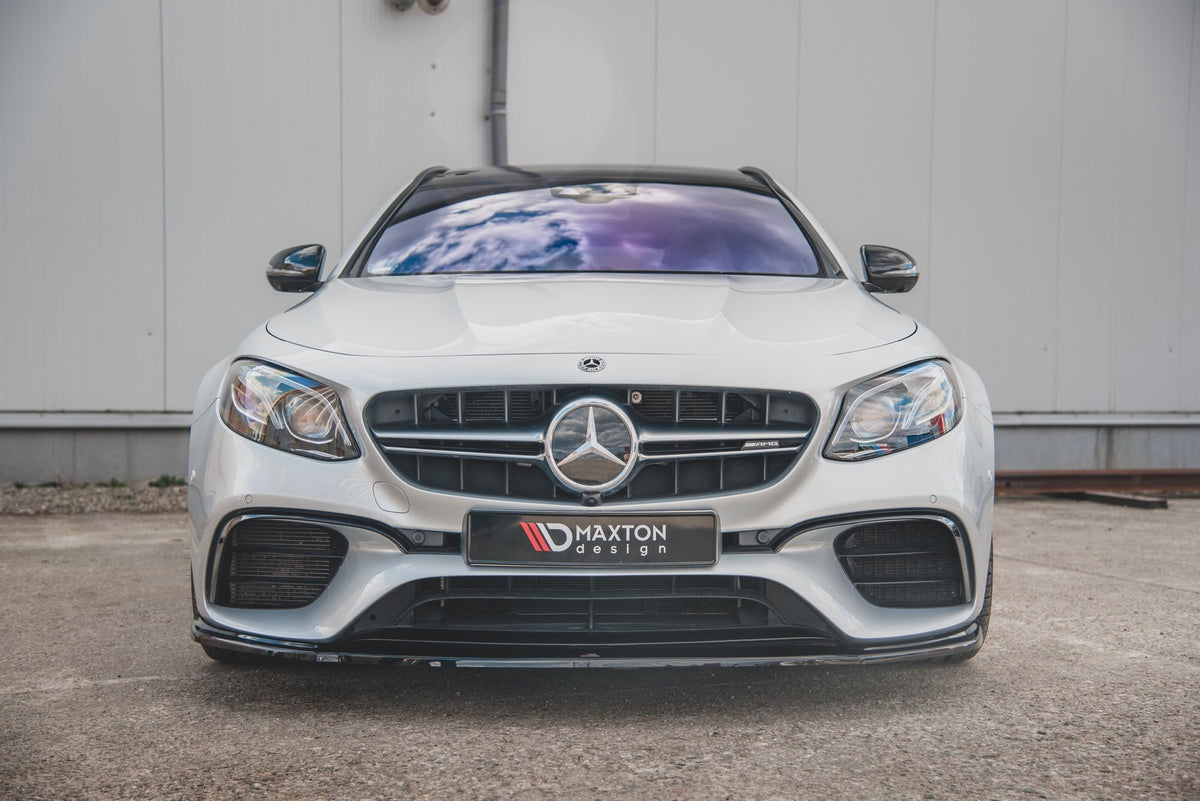 Street+ Spoilerlippe Front Ansatz V.2 passend für Mercedes-Benz E63 AMG Kombi/Limousine S213/W213 schwarz Hochglanz – Ansicht 6
