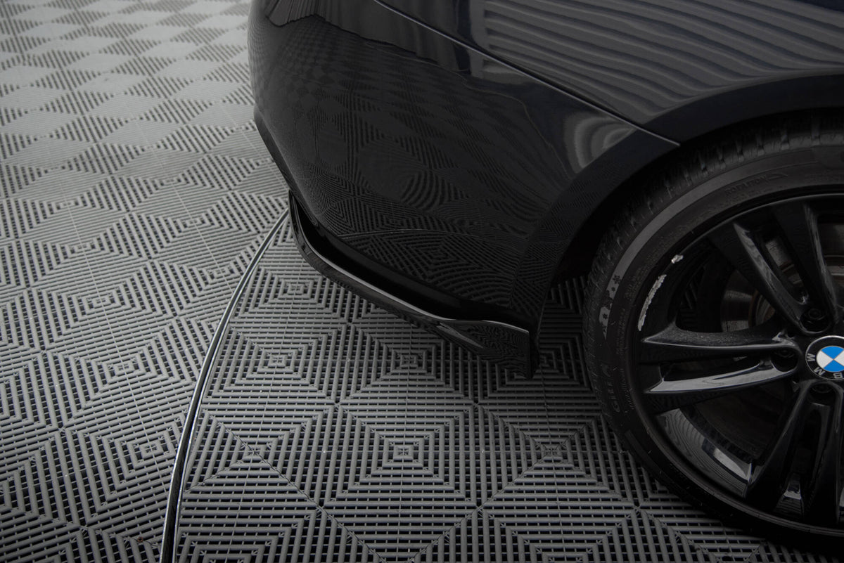 Heck Ansatz Flaps Diffusor V.1 passend für BMW 4er Gran Coupe M-Paket F36 schwarz Hochglanz – Ansicht 4