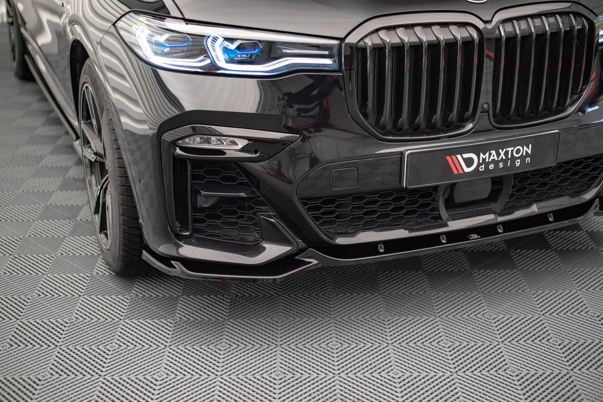 Street+ Spoilerlippe Front Ansatz V.3 passend für BMW X7 M-Paket G07 schwarz Hochglanz – Ansicht 3