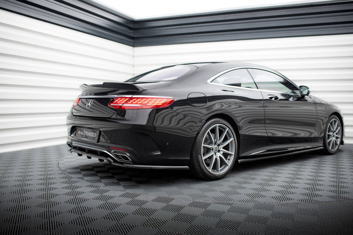 Street+ Mittlerer Diffusor RACE passend für Mercedes-Benz S Coupe AMG-Line C217 Facelift schwarz Hochglanz – Ansicht 9