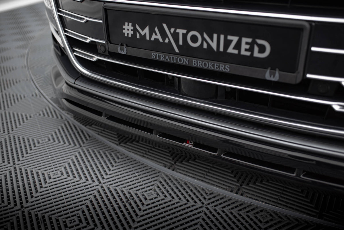 Street+ Spoilerlippe Front Ansatz passend für Audi A8 D5 schwarz Hochglanz – Ansicht 4