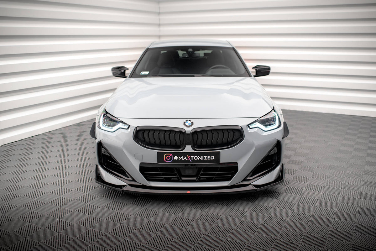 Street+ Spoilerlippe Front Ansatz V.3 passend für BMW 2 Coupe M-Paket / M240i G42 schwarz Hochglanz – Ansicht 1