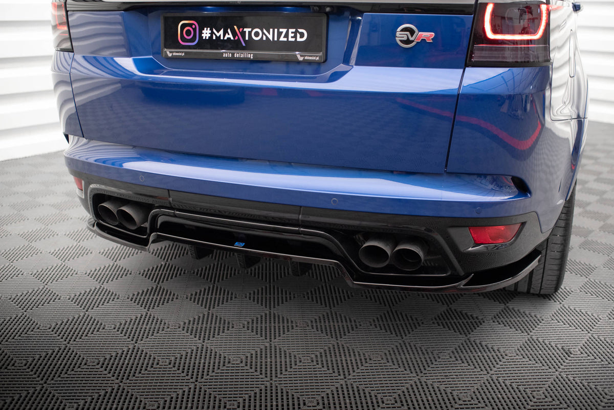 Street+ Mittlerer Diffusor RACE passend für Land Rover Range Rover Sport SVR Mk2 schwarz Hochglanz – Ansicht 1