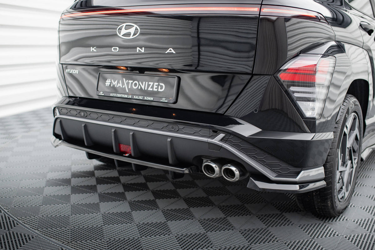 Street+ Mittlerer Diffusor RACE passend für Hyundai Kona N-Line Mk2 schwarz Hochglanz – Ansicht 4