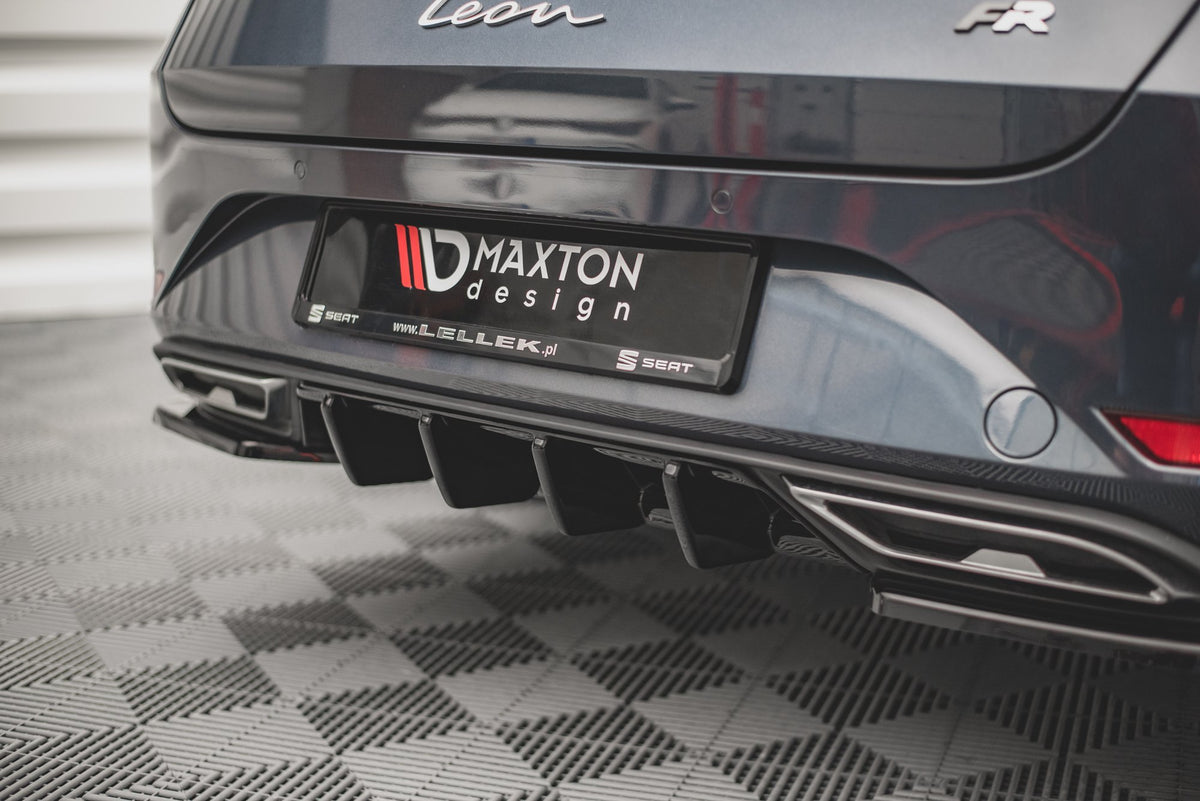Diffusor Heck Ansatz V.1 passend für Seat Leon FR ST Mk4 schwarz Hochglanz – Ansicht 3