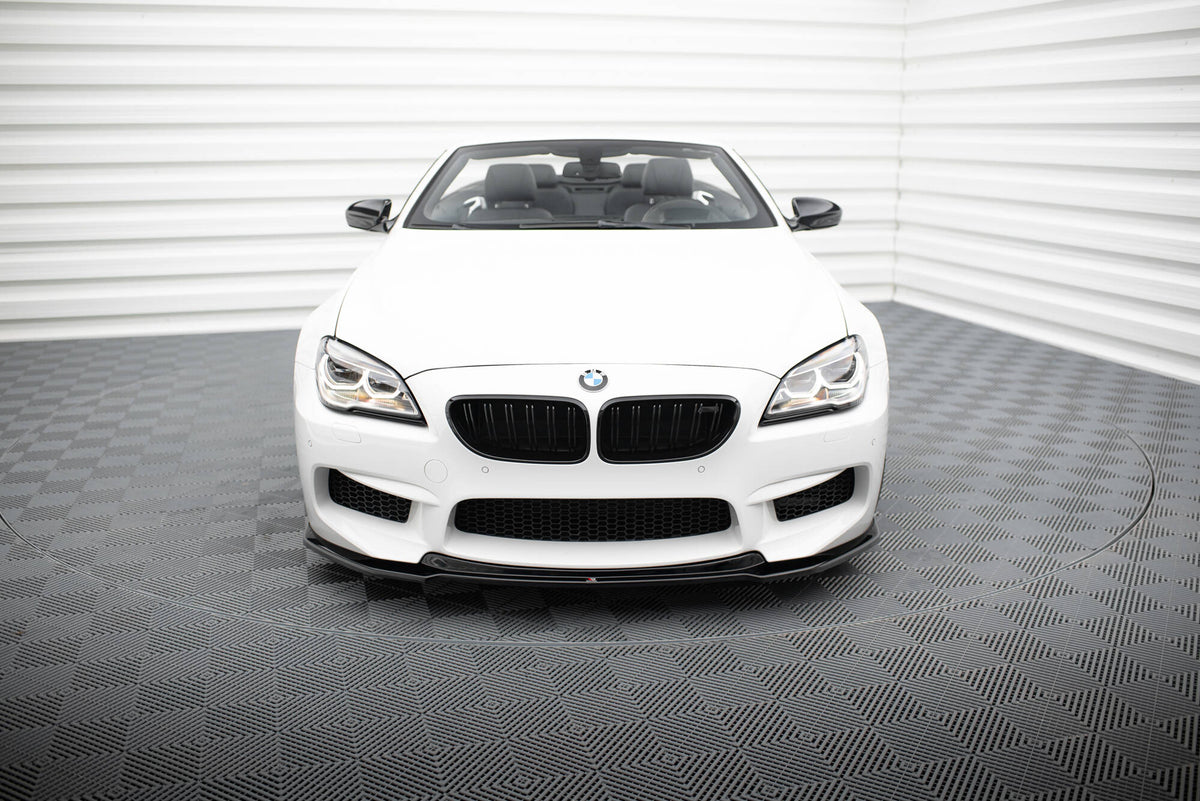 Street+ Spoilerlippe Front Ansatz V.2 passend für BMW M6 Gran Coupe / Coupe / Cabriolet F06 / F13 / F12 schwarz Hochglanz – Ansicht 3