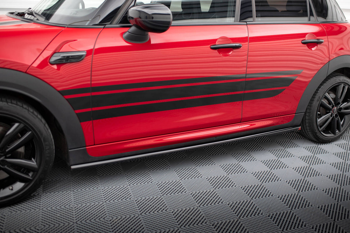 Street+ Seitenschweller Leisten passend für Mini Cooper S John Cooper Works F55 Facelift schwarz Hochglanz – Ansicht 1