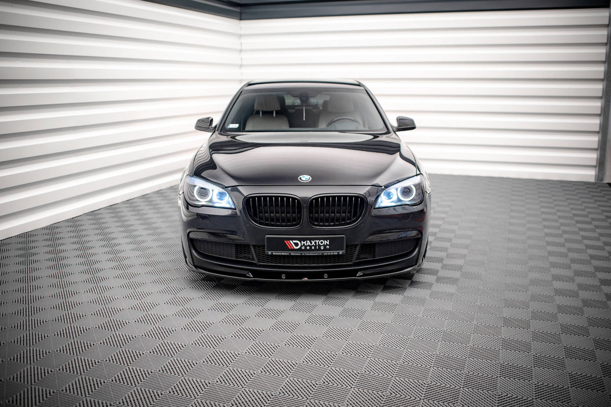 Street+ Spoilerlippe Front Ansatz V.2 passend für BMW 7 M-Paket F01 schwarz Hochglanz – Ansicht 1