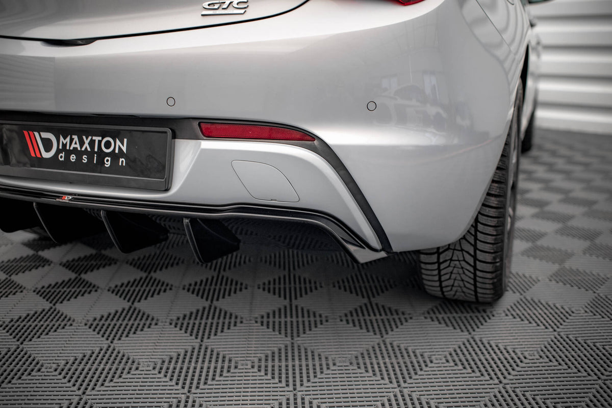 Diffusor Heck Ansatz passend für Opel Astra GTC OPC-Line J (Einzelauspuff li.) schwarz Hochglanz – Ansicht 4