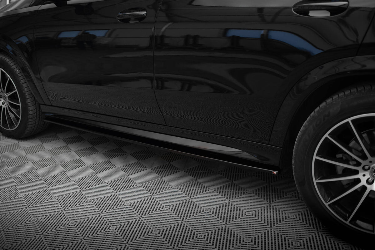 Street+ Seitenschweller Leisten passend für Mercedes-AMG / AMG-Line GLE Coupe  C167 / C167 Facelift schwarz Hochglanz – Ansicht 1