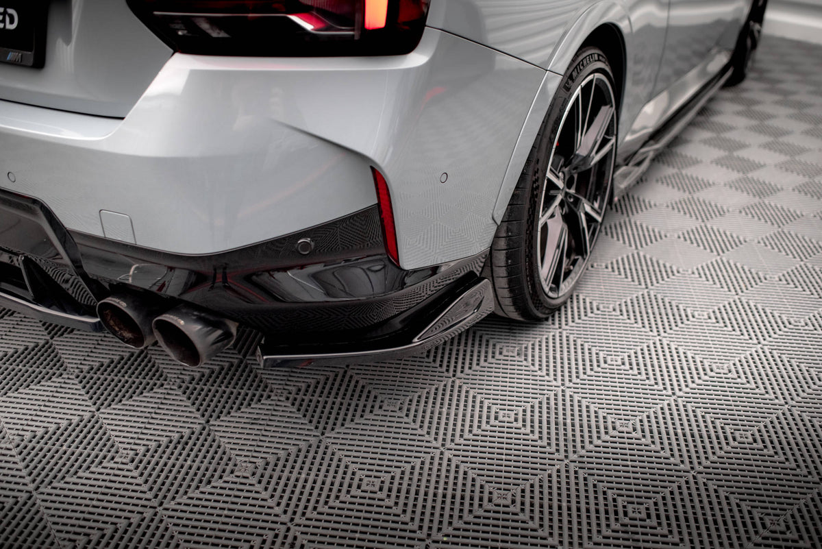 Heck Ansatz Flaps Diffusor V.1 passend für BMW 2 Coupe M240i G42 schwarz Hochglanz – Ansicht 3
