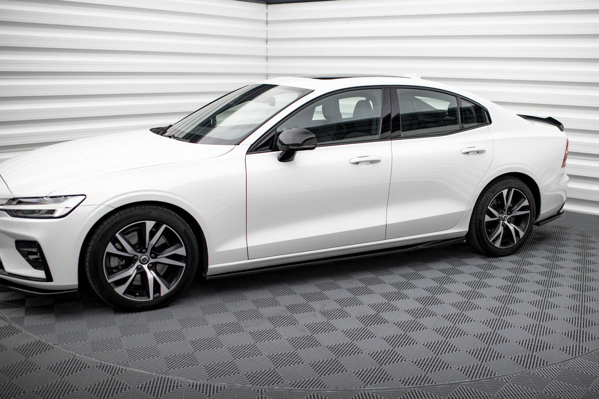 Street+ Seitenschweller Leisten passend für V.1 passend für Volvo S60/V60 R-Design Mk3 schwarz Hochglanz – Ansicht 4