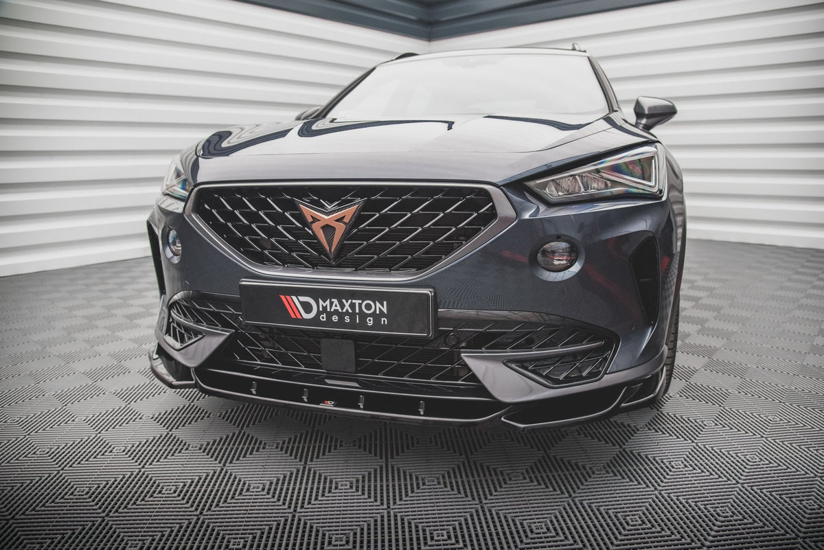 Street+ Spoilerlippe Front Ansatz V.1 passend für Cupra Formentor schwarz Hochglanz – Ansicht 3