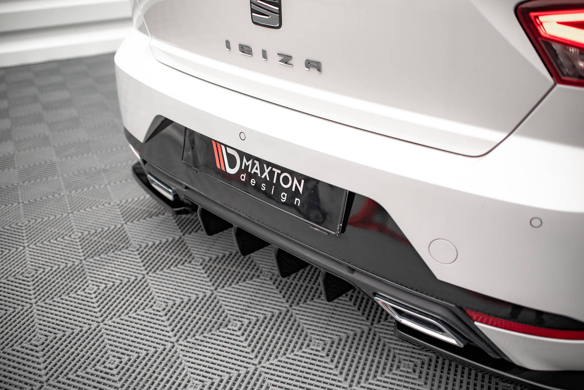 Diffusor Heck Ansatz passend für Seat Ibiza FR Mk5 schwarz Hochglanz – Ansicht 5