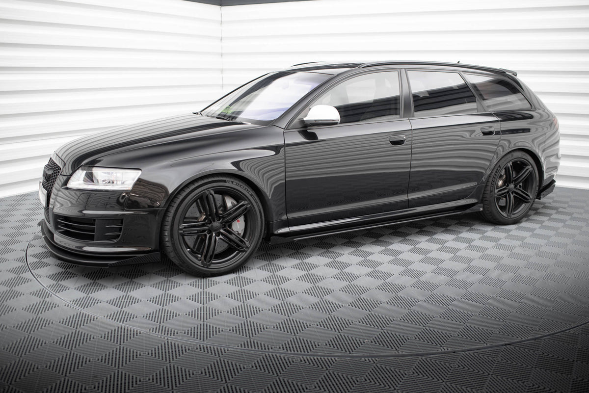 Seitenschweller Flaps passend für Audi RS6 Avant C6 schwarz Hochglanz – Ansicht 4